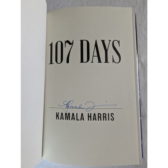 Kamala Harris SIGNED Book 107 Days Vice President FIRST EDITION Hardcover New - Picture 2 of 16